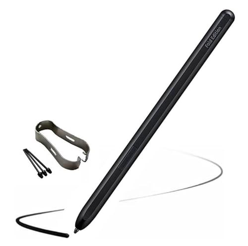S Pen Fold Edition Stylus Pen, Galazy Z Fold 5 S Pen Ersatz, für Samsung Galaxy Z Fold 5 / Fold 4 / Fold 3 + Spitzen/Spitzen (Schwarz) von JMBTQ