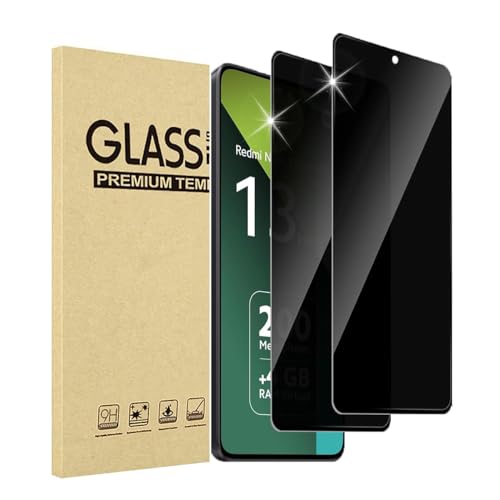 JMDZDL Sichtschutz für Xiaomi Redmi Note 13 Pro 5G Schutzfolie, [2 Stück] Anti-Spähen Panzerglasfolie für Redmi Note 13 Pro Anti-Spy Displayschutzfolie 9H Härte Privacy Gehärtetes Glas Full Screen von JMDZDL