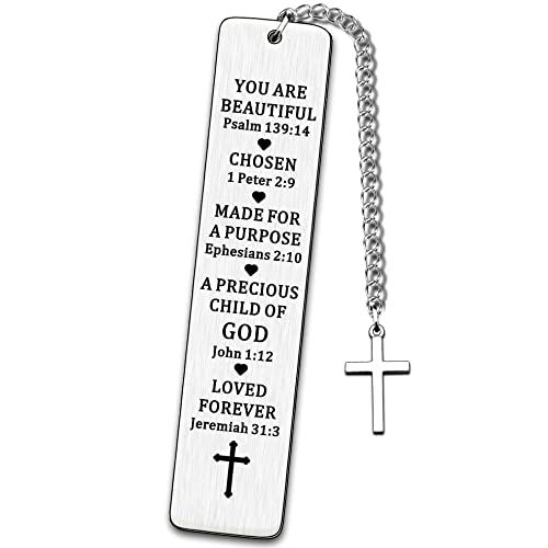JMIMO Inspirierendes christliches Lesezeichen, Geschenk für Frauen, Abschlussgeschenk, Bibelvers Lesezeichen für Mädchen, Buchliebhaber, Geburtstag, Valentinstag, Weihnachten, Taufe, religiöse Kirche JMIMO Inspirierendes christliches Lesezeichen, Geschenk für Frauen, Abschlussgeschenk, Bibelvers Lesezeichen für Mädchen, Buchliebhaber, Geburtstag, Valentinstag, Weihnachten, Taufe, religiöse Kirche von JMIMO