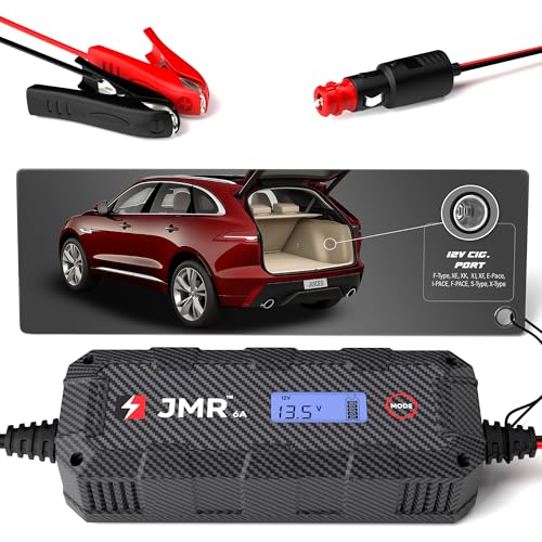JMR Batterieladegerät für Jaguar F Type F PACE XF I PACE Alle Modelle Autobatterie Ladegerät Erhaltungsladegerät Akkuladegerät Erhaltungsgerät (Kein Lithium-Modus) von JMR