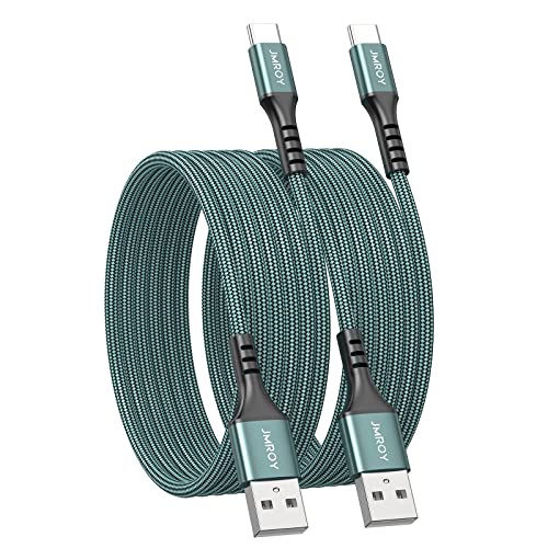 USB C Kabel 3.1A [2Stück 2m] Schnellladung, Ladekabel USB C Nylon Type C Kabel für Samsung Galaxy S21 S20 S10 S9 S8 Plus,Note10/9/8,M31 M30s M20,A20e A71 A52 A51 A50 A40 A10,Mi9/8,V30/20 von JMROY