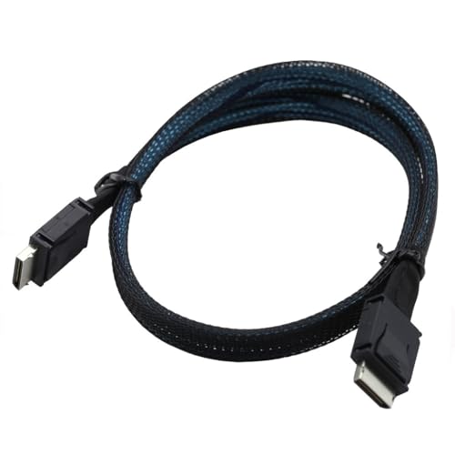 JMT 24G PCIE Oculink kompatibel SFF 8611 4I auf Mini SAS SFF-8611 4I Server Super Speed Kabel Datenübertragung Verlängerungskabel Stecker auf Stecker (50 cm) von JMT