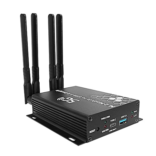 JMT 5G NGFF M.2 Key B auf USB 3.0 Moduladapterkarte mit Zusatzkühlung, unterstützt 3042/3052 Karte für 5G 4G LTE GSM Modem von JMT