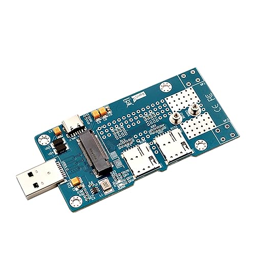 JMT M.2 NGFF Key B auf USB 3.0 Adapter mit Hilfsstrom und Dual Nano SIM Kartensteckplatz für 3G/4G/5G Modul von JMT