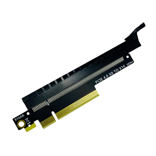 JMT PCIE 4.0 X4 X8 auf X16 Riser Card Converter PCB Adapter GEN4 Board für Grafikkarte Netzwerkkarte Capture Card und andere Standard PCIE Karte (X8 auf X16) von JMT