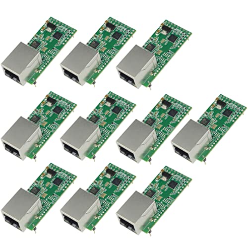 JMT Tiny Serial Ethernet Konverter USR-TCP232-T2 Modul Serial UART TTL auf Ethernet TCPIP Modul Unterstützung DHCP und DNS Upgraded (10 Stück) von JMT