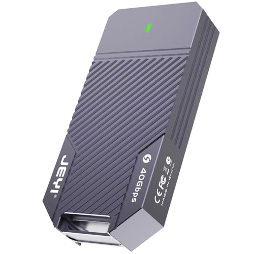 JMT USB 4.0 SSD Gehäuse 40Gbps M.2 NVMe 2280 auf USB-C Solid State Drive Case Kompatibel mit Thunderbolt4/3 USB 3.2/3.1/3 (TB-2464 PRO) von JMT