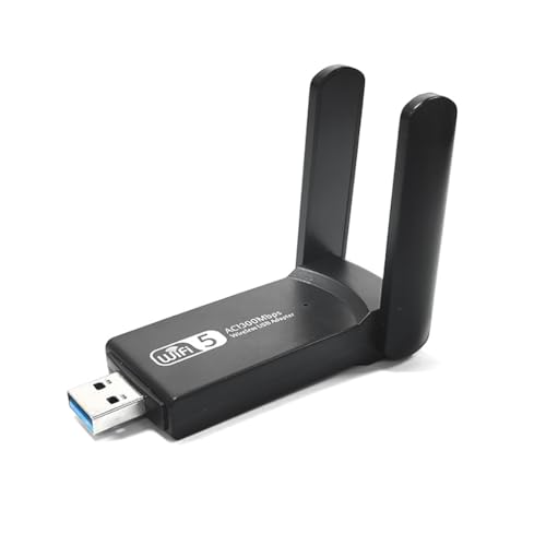 JMT WiFi6E Wireless Netzwerkkarte USB 3.0 Tri Band 2,4G/5G/6GHz Empfänger Kompatibel mit Bluetooth Win 10/11 PC Laptop (1300M + 5.0B T + Antenne) von JMT