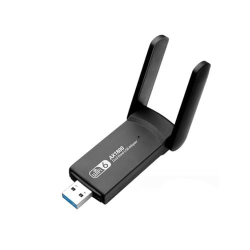 JMT WiFi6E Wireless Netzwerkkarte USB 3.0 Tri Band 2.4G/5G/6GHz Empfänger Kompatibel mit Bluetooth Win 10/11 PC Laptop (1800M) von JMT