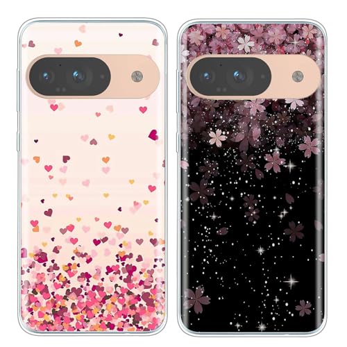 JMTALL 2X Hülle für Google Pixel 9 Silikon Handyhülle Case Liebe Herzen Niedliche Blumen Motiv Ultra Dünn Weiche TPU Silikon Stoßfeste Schutzhülle für Google Pixel 9 JMTALL 2X Hülle für Google Pixel 9 Silikon Handyhülle Case Liebe Herzen Niedliche Blumen Motiv Ultra Dünn Weiche TPU Silikon Stoßfeste Schutzhülle für Google Pixel 9 von JMTALL