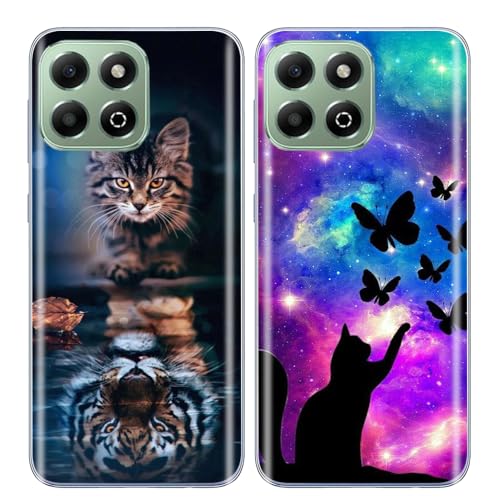 JMTALL 2X Hülle für Honor X6B Silikon Handyhülle Case Katze Tiger Kitty Schmetterling Motiv Ultra Dünn Weiche TPU Silikon Stoßfeste Schutzhülle für Honor X6B JMTALL 2X Hülle für Honor X6B Silikon Handyhülle Case Katze Tiger Kitty Schmetterling Motiv Ultra Dünn Weiche TPU Silikon Stoßfeste Schutzhülle für Honor X6B von JMTALL
