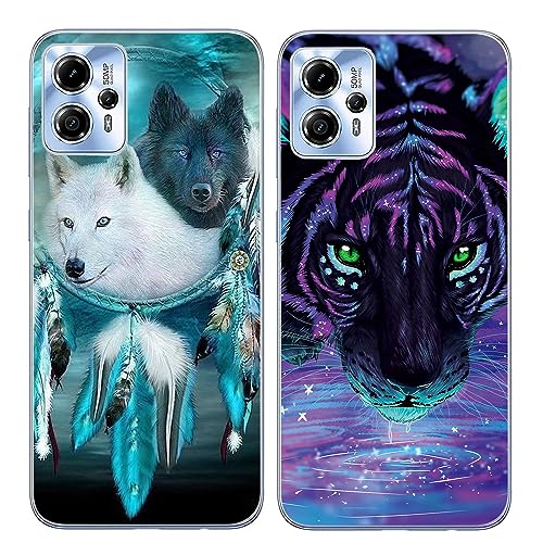 JMTALL 2X Hülle für Motorola Moto G13 / G23 Silikon Handyhülle Case Traumfänger Wolf Tiger Motiv Ultra Dünn Weiche TPU Silikon Stoßfeste Schutzhülle für Moto G13 / G23 JMTALL 2X Hülle für Motorola Moto G13 / G23 Silikon Handyhülle Case Traumfänger Wolf Tiger Motiv Ultra Dünn Weiche TPU Silikon Stoßfeste Schutzhülle für Moto G13 / G23 von JMTALL