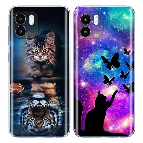 JMTALL 2X Hülle für Xiaomi Redmi A2 / Redmi A1 Silikon Handyhülle Case Katze Tiger Kitty Schmetterling Motiv Ultra Dünn Weiche TPU Silikon Stoßfeste Schutzhülle für Xiaomi Redmi A2 / Redmi A1 JMTALL 2X Hülle für Xiaomi Redmi A2 / Redmi A1 Silikon Handyhülle Case Katze Tiger Kitty Schmetterling Motiv Ultra Dünn Weiche TPU Silikon Stoßfeste Schutzhülle für Xiaomi Redmi A2 / Redmi A1 von JMTALL