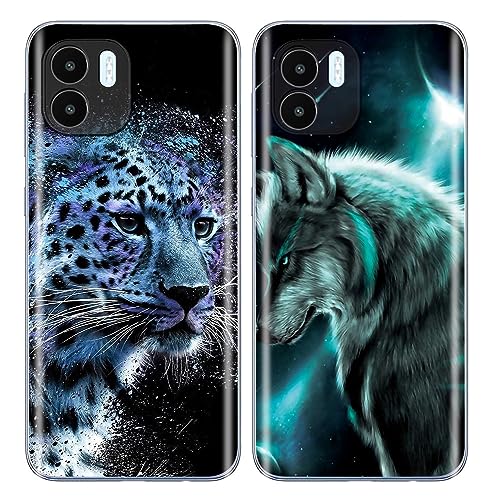 JMTALL 2X Hülle für Xiaomi Redmi A2 / Redmi A1 Silikon Handyhülle Case Leopard Mond Wolf Motiv Ultra Dünn Weiche TPU Silikon Stoßfeste Schutzhülle für Xiaomi Redmi A2 / Redmi A1 JMTALL 2X Hülle für Xiaomi Redmi A2 / Redmi A1 Silikon Handyhülle Case Leopard Mond Wolf Motiv Ultra Dünn Weiche TPU Silikon Stoßfeste Schutzhülle für Xiaomi Redmi A2 / Redmi A1 von JMTALL