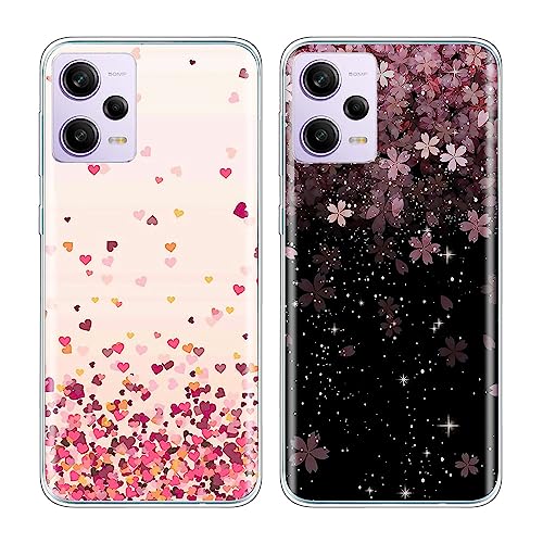 JMTALL 2X Hülle für Xiaomi Redmi Note 12 5G Silikon Handyhülle Case Liebesherzen Blumen Motiv Ultra Dünn Weiche TPU Silikon Stoßfeste Schutzhülle für Xiaomi Redmi Note 12 5G JMTALL 2X Hülle für Xiaomi Redmi Note 12 5G Silikon Handyhülle Case Liebesherzen Blumen Motiv Ultra Dünn Weiche TPU Silikon Stoßfeste Schutzhülle für Xiaomi Redmi Note 12 5G von JMTALL