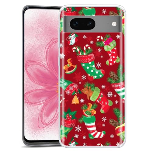 JMTALL Hülle für Google Pixel 7 Silikon Handyhülle Case Weihnachten Motiv Dünne Weiche TPU Silikon Transparent Schutzhülle für Google Pixel 7 - Strümpfe JMTALL Hülle für Google Pixel 7 Silikon Handyhülle Case Weihnachten Motiv Dünne Weiche TPU Silikon Transparent Schutzhülle für Google Pixel 7 - Strümpfe von JMTALL