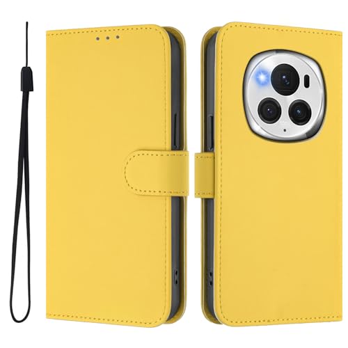 JMTALL Hülle für Honor Magic 6 Pro Klappbar PU Leder Handyhülle Flip Cover Handytasche Ultra Dünn Klapphülle mit Magnetisch Kartenfach Schutzhülle für Honor Magic 6 Pro Gelb JMTALL Hülle für Honor Magic 6 Pro Klappbar PU Leder Handyhülle Flip Cover Handytasche Ultra Dünn Klapphülle mit Magnetisch Kartenfach Schutzhülle für Honor Magic 6 Pro Gelb von JMTALL