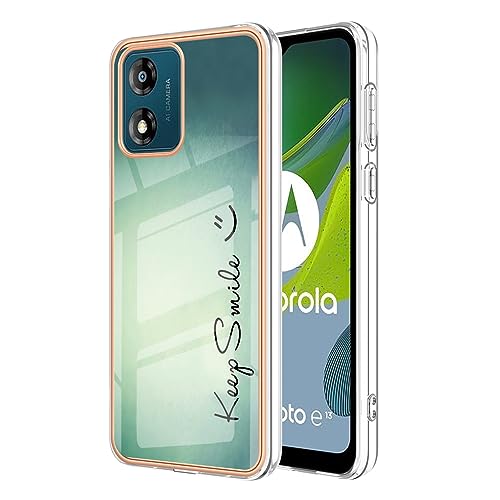 JMTALL Hülle für Motorola Moto E13 Silikon Handyhülle Case Keep Smile Motiv Anti Gelb Kratzfest Stoßfest Stylische Weiche TPU Schutzhülle für Moto E13 JMTALL Hülle für Motorola Moto E13 Silikon Handyhülle Case Keep Smile Motiv Anti Gelb Kratzfest Stoßfest Stylische Weiche TPU Schutzhülle für Moto E13 von JMTALL