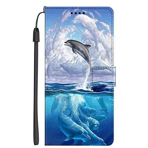 JMTALL Hülle für Samsung Galaxy A34 5G Klappbar PU Leder Flip Cover Handytasche Delphin Motiv Klapphülle mit Magnetisch Kartenfach Standfunktion Schutzhülle für Galaxy A34 5G JMTALL Hülle für Samsung Galaxy A34 5G Klappbar PU Leder Flip Cover Handytasche Delphin Motiv Klapphülle mit Magnetisch Kartenfach Standfunktion Schutzhülle für Galaxy A34 5G von JMTALL
