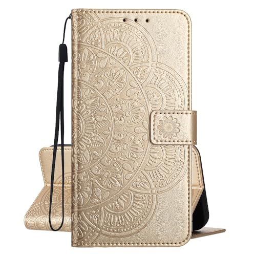 JMTALL Hülle für Samsung Galaxy S24 Ultra Handyhülle Klappbar PU Leder Flip Cover Handytasche Mandala Blumen Klapphülle Magnetisch Kartenfach Schutzhülle für Samsung Galaxy S24 Ultra Gold JMTALL Hülle für Samsung Galaxy S24 Ultra Handyhülle Klappbar PU Leder Flip Cover Handytasche Mandala Blumen Klapphülle Magnetisch Kartenfach Schutzhülle für Samsung Galaxy S24 Ultra Gold von JMTALL