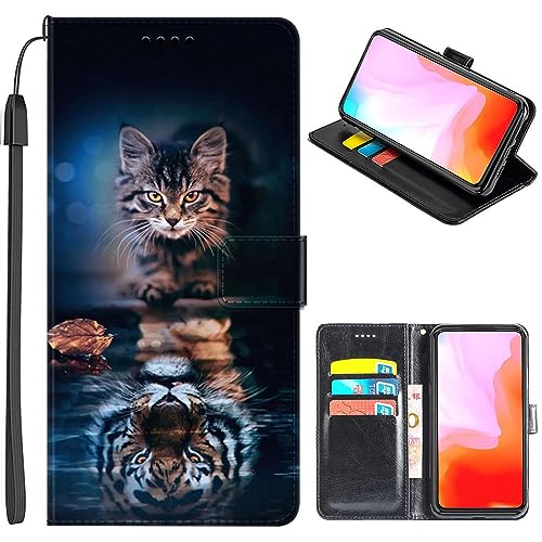 JMTALL Hülle für Samsung Galaxy S24 Ultra Klappbar PU Leder Flip Cover Handytasche Katze Tiger Motiv Klapphülle mit Magnetisch Kartenfach Standfunktion Schutzhülle für Samsung Galaxy S24 Ultra JMTALL Hülle für Samsung Galaxy S24 Ultra Klappbar PU Leder Flip Cover Handytasche Katze Tiger Motiv Klapphülle mit Magnetisch Kartenfach Standfunktion Schutzhülle für Samsung Galaxy S24 Ultra von JMTALL