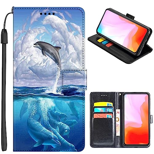 JMTALL Hülle für Xiaomi Redmi Note 13 Pro 5G Klappbar PU Leder Flip Cover Handytasche Delphin Motiv Klapphülle mit Magnetisch Kartenfach Standfunktion Schutzhülle JMTALL Hülle für Xiaomi Redmi Note 13 Pro 5G Klappbar PU Leder Flip Cover Handytasche Delphin Motiv Klapphülle mit Magnetisch Kartenfach Standfunktion Schutzhülle von JMTALL