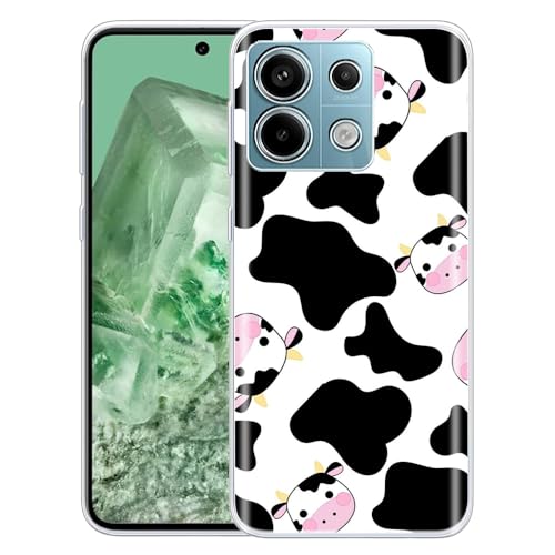 JMTALL Hülle für Xiaomi Redmi Note 13 Pro 5G Silikon Handyhülle Case Kuh Motiv Ultra Dünn Weiche TPU Silikon Stoßfeste Schutzhülle für Xiaomi Redmi Note 13 Pro 5G von JMTALL