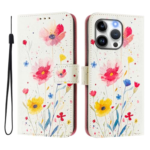 JMTALL Hülle für iPhone 15 Pro Klappbar PU Leder Flip Cover Handytasche Malerei Blumen Motiv Klapphülle mit Magnetisch Kartenfach Standfunktion Schutzhülle für iPhone 15 Pro JMTALL Hülle für iPhone 15 Pro Klappbar PU Leder Flip Cover Handytasche Malerei Blumen Motiv Klapphülle mit Magnetisch Kartenfach Standfunktion Schutzhülle für iPhone 15 Pro von JMTALL