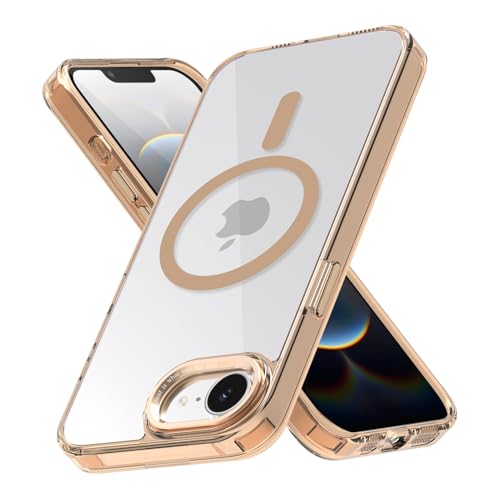 JMTALL Hülle für iPhone 16e kompatibel mit Magsafe Magnetische Handyhülle Weiche Silikon Rahmen und PC Acryl Rückseite Transparent Anti Gelb Clear Stoßfest Anti-Kratzer Schutzhülle Gold JMTALL Hülle für iPhone 16e kompatibel mit Magsafe Magnetische Handyhülle Weiche Silikon Rahmen und PC Acryl Rückseite Transparent Anti Gelb Clear Stoßfest Anti-Kratzer Schutzhülle Gold von JMTALL