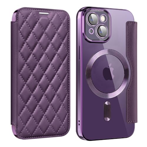 JMTALL Magnetisch Hülle für iPhone 14 Plus Kompatibel mit MagSafe Klappbar PU Leder Flip Cover Handytasche Klapphülle mit Kartenfach Schutzhülle für iPhone 14 Plus Lila JMTALL Magnetisch Hülle für iPhone 14 Plus Kompatibel mit MagSafe Klappbar PU Leder Flip Cover Handytasche Klapphülle mit Kartenfach Schutzhülle für iPhone 14 Plus Lila von JMTALL