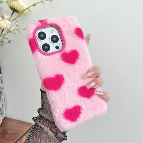 JMTALL Plüsch Hülle für Samsung Galaxy A14 Warm Handyhülle Case Herz Motiv Mädchen Süße Handytasche Weiche TPU Silikon Schön Schutzhülle für Samsung Galaxy A14 - Rosa Rot JMTALL Plüsch Hülle für Samsung Galaxy A14 Warm Handyhülle Case Herz Motiv Mädchen Süße Handytasche Weiche TPU Silikon Schön Schutzhülle für Samsung Galaxy A14 - Rosa Rot von JMTALL
