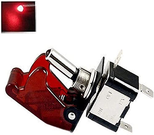 12V/20A rot beleuchteter Ein/Aus-SPST-Kfz-Kippschalter for Auto, Auto-Abdeckung, Lichtsteuerung ZMGXDITA (Color : White) von JMVLVLOA
