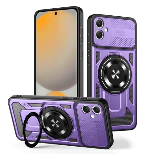 JMstore Hülle für Samsung Galaxy A05, Kameraschutz 360°Metal Ring Ständer Schutzhülle, Silikon TPU Hart PC Handy Hüllen Schutzhülle Standard Stoßfest Cover - Lila JMstore Hülle für Samsung Galaxy A05, Kameraschutz 360°Metal Ring Ständer Schutzhülle, Silikon TPU Hart PC Handy Hüllen Schutzhülle Standard Stoßfest Cover - Lila von JMstore
