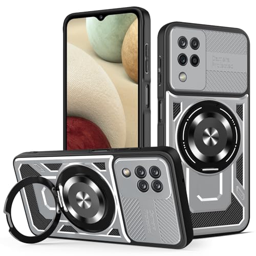 JMstore Hülle für Samsung Galaxy A12 4G, Kameraschutz 360°Metal Ring Ständer Schutzhülle, Silikon TPU Hart PC Handy Hüllen Schutzhülle Standard Stoßfest Cover - Grau JMstore Hülle für Samsung Galaxy A12 4G, Kameraschutz 360°Metal Ring Ständer Schutzhülle, Silikon TPU Hart PC Handy Hüllen Schutzhülle Standard Stoßfest Cover - Grau von JMstore