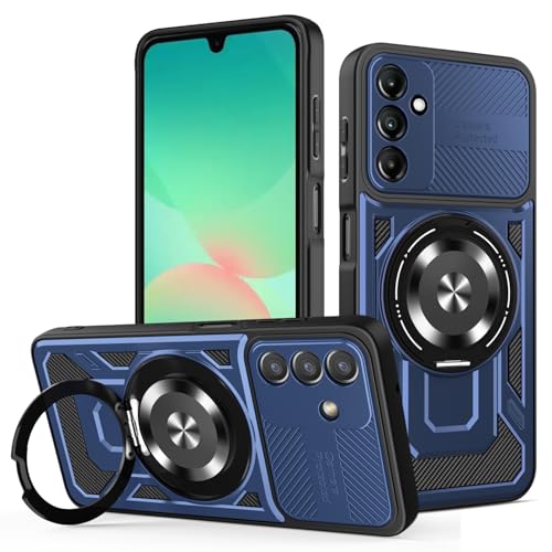 JMstore Hülle für Samsung Galaxy A26 5G, Kameraschutz 360°Metal Ring Ständer Schutzhülle, Silikon TPU Hart PC Handy Hüllen Schutzhülle Standard Stoßfest Cover - Blau JMstore Hülle für Samsung Galaxy A26 5G, Kameraschutz 360°Metal Ring Ständer Schutzhülle, Silikon TPU Hart PC Handy Hüllen Schutzhülle Standard Stoßfest Cover - Blau von JMstore