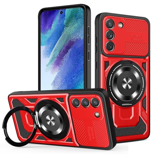 JMstore Hülle für Samsung Galaxy S23 FE, Kameraschutz 360°Metal Ring Ständer Schutzhülle, Silikon TPU Hart PC Handy Hüllen Schutzhülle Standard Stoßfest Cover - Rot JMstore Hülle für Samsung Galaxy S23 FE, Kameraschutz 360°Metal Ring Ständer Schutzhülle, Silikon TPU Hart PC Handy Hüllen Schutzhülle Standard Stoßfest Cover - Rot von JMstore