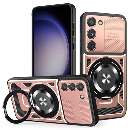 JMstore Hülle für Samsung Galaxy S24 /Galaxy S25, Kameraschutz 360°Metal Ring Ständer Schutzhülle, Silikon TPU Hart PC Handy Hüllen Schutzhülle Standard Stoßfest Cover - Rose Gold JMstore Hülle für Samsung Galaxy S24 /Galaxy S25, Kameraschutz 360°Metal Ring Ständer Schutzhülle, Silikon TPU Hart PC Handy Hüllen Schutzhülle Standard Stoßfest Cover - Rose Gold von JMstore