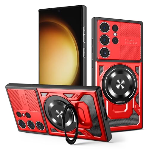 JMstore Hülle für Samsung Galaxy S24 Ultra, Kameraschutz 360°Metal Ring Ständer Schutzhülle, Silikon TPU Hart PC Handy Hüllen Schutzhülle Standard Stoßfest Cover - Rot JMstore Hülle für Samsung Galaxy S24 Ultra, Kameraschutz 360°Metal Ring Ständer Schutzhülle, Silikon TPU Hart PC Handy Hüllen Schutzhülle Standard Stoßfest Cover - Rot von JMstore