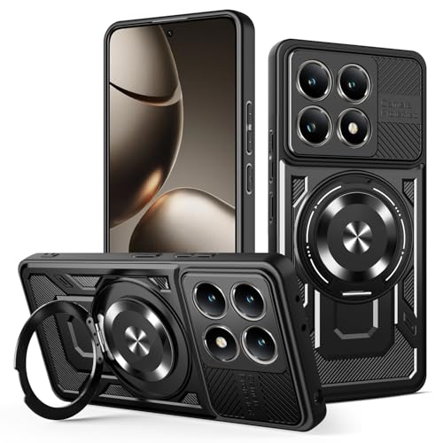 JMstore Hülle für Xiaomi Mi 14T, Kameraschutz 360°Metal Ring Ständer Schutzhülle, Silikon TPU Hart PC Handy Hüllen Schutzhülle Standard Stoßfest Cover - Schwarz JMstore Hülle für Xiaomi Mi 14T, Kameraschutz 360°Metal Ring Ständer Schutzhülle, Silikon TPU Hart PC Handy Hüllen Schutzhülle Standard Stoßfest Cover - Schwarz von JMstore