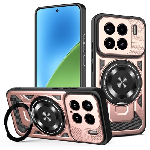 JMstore Hülle für Xiaomi Mi 15, Kameraschutz 360°Metal Ring Ständer Schutzhülle, Silikon TPU Hart PC Handy Hüllen Schutzhülle Standard Stoßfest Cover - Rose Gold JMstore Hülle für Xiaomi Mi 15, Kameraschutz 360°Metal Ring Ständer Schutzhülle, Silikon TPU Hart PC Handy Hüllen Schutzhülle Standard Stoßfest Cover - Rose Gold von JMstore