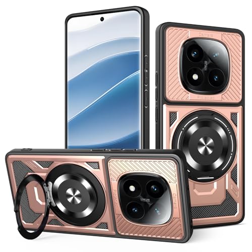 JMstore Hülle für Xiaomi Redmi Note 14 Pro 4G, Kameraschutz 360°Metal Ring Ständer Schutzhülle, Silikon TPU Hart PC Handy Hüllen Schutzhülle Standard Stoßfest Cover - Rose Gold JMstore Hülle für Xiaomi Redmi Note 14 Pro 4G, Kameraschutz 360°Metal Ring Ständer Schutzhülle, Silikon TPU Hart PC Handy Hüllen Schutzhülle Standard Stoßfest Cover - Rose Gold von JMstore