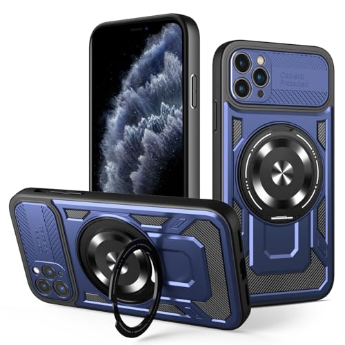 JMstore Hülle für iPhone 11 Pro Max, Kameraschutz 360°Metal Ring Ständer Schutzhülle, Silikon TPU Hart PC Handy Hüllen Schutzhülle Standard Stoßfest Cover - Blau JMstore Hülle für iPhone 11 Pro Max, Kameraschutz 360°Metal Ring Ständer Schutzhülle, Silikon TPU Hart PC Handy Hüllen Schutzhülle Standard Stoßfest Cover - Blau von JMstore