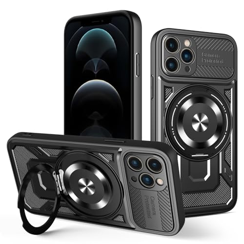 JMstore Hülle für iPhone 12 Pro, Kameraschutz 360°Metal Ring Ständer Schutzhülle, Silikon TPU Hart PC Handy Hüllen Schutzhülle Standard Stoßfest Cover - Schwarz JMstore Hülle für iPhone 12 Pro, Kameraschutz 360°Metal Ring Ständer Schutzhülle, Silikon TPU Hart PC Handy Hüllen Schutzhülle Standard Stoßfest Cover - Schwarz von JMstore