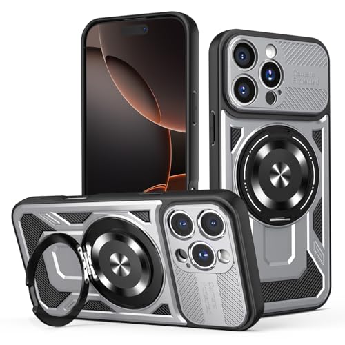 JMstore Hülle für iPhone 15 Pro Max, Kameraschutz 360°Metal Ring Ständer Schutzhülle, Silikon TPU Hart PC Handy Hüllen Schutzhülle Standard Stoßfest Cover - Grau JMstore Hülle für iPhone 15 Pro Max, Kameraschutz 360°Metal Ring Ständer Schutzhülle, Silikon TPU Hart PC Handy Hüllen Schutzhülle Standard Stoßfest Cover - Grau von JMstore