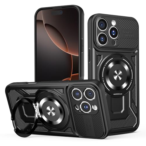 JMstore Hülle für iPhone 16 Pro, Kameraschutz 360°Metal Ring Ständer Schutzhülle, Silikon TPU Hart PC Handy Hüllen Schutzhülle Standard Stoßfest Cover - Schwarz JMstore Hülle für iPhone 16 Pro, Kameraschutz 360°Metal Ring Ständer Schutzhülle, Silikon TPU Hart PC Handy Hüllen Schutzhülle Standard Stoßfest Cover - Schwarz von JMstore