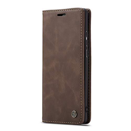 JMstore hülle kompatibel mit Samsung Galaxy A20e, Leder Flip Schutzhülle Brieftasche Handyhülle mit Kreditkarten Standfunktion (Kaffee) von JMstore