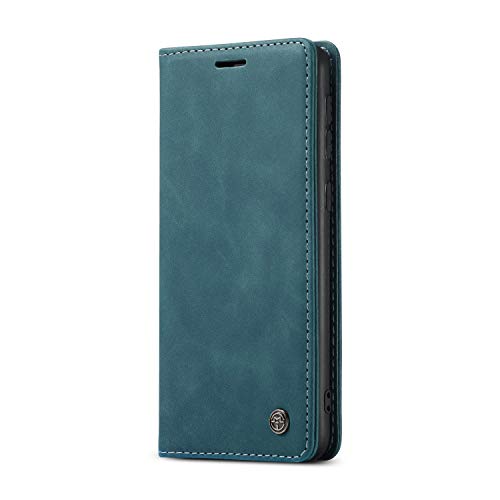 JMstore hülle kompatibel mit Samsung Galaxy M30S/M21, Leder Flip Schutzhülle Brieftasche Handyhülle mit Kreditkarten Standfunktion (Blau) von JMstore