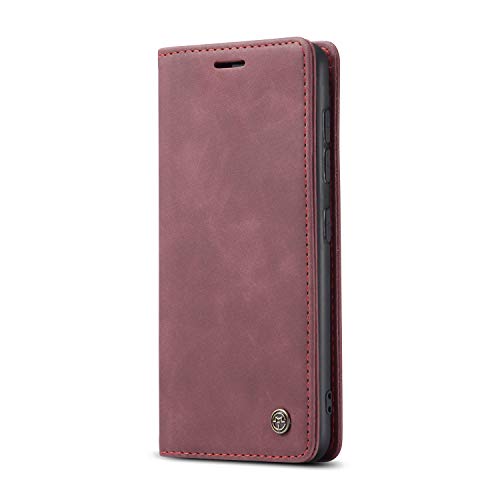 JMstore hülle kompatibel mit Samsung Galaxy S20, Leder Flip Schutzhülle Brieftasche Handyhülle mit Kreditkarten Standfunktion (Rot) von JMstore