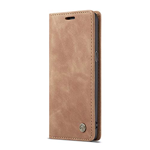 JMstore hülle kompatibel mit Samsung Galaxy S8, Leder Flip Schutzhülle Brieftasche Handyhülle mit Kreditkarten Standfunktion (Braun) von JMstore