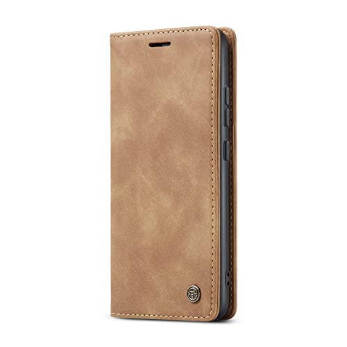 JMstore hülle kompatibel mit Xiaomi 13, Leder Flip Schutzhülle Brieftasche Handyhülle mit Kreditkarten Standfunktion (Braun) von JMstore